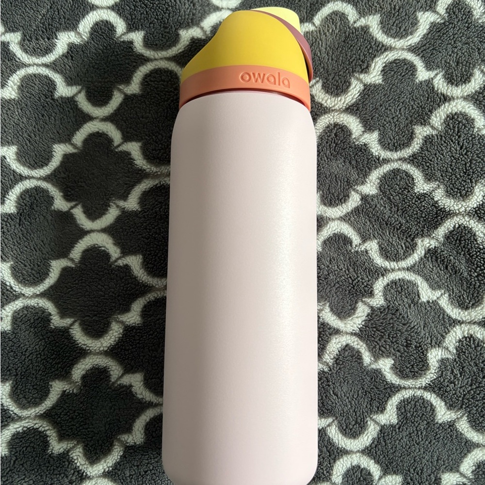 Owala Sky Water Bottle with Mint and Coral Accents